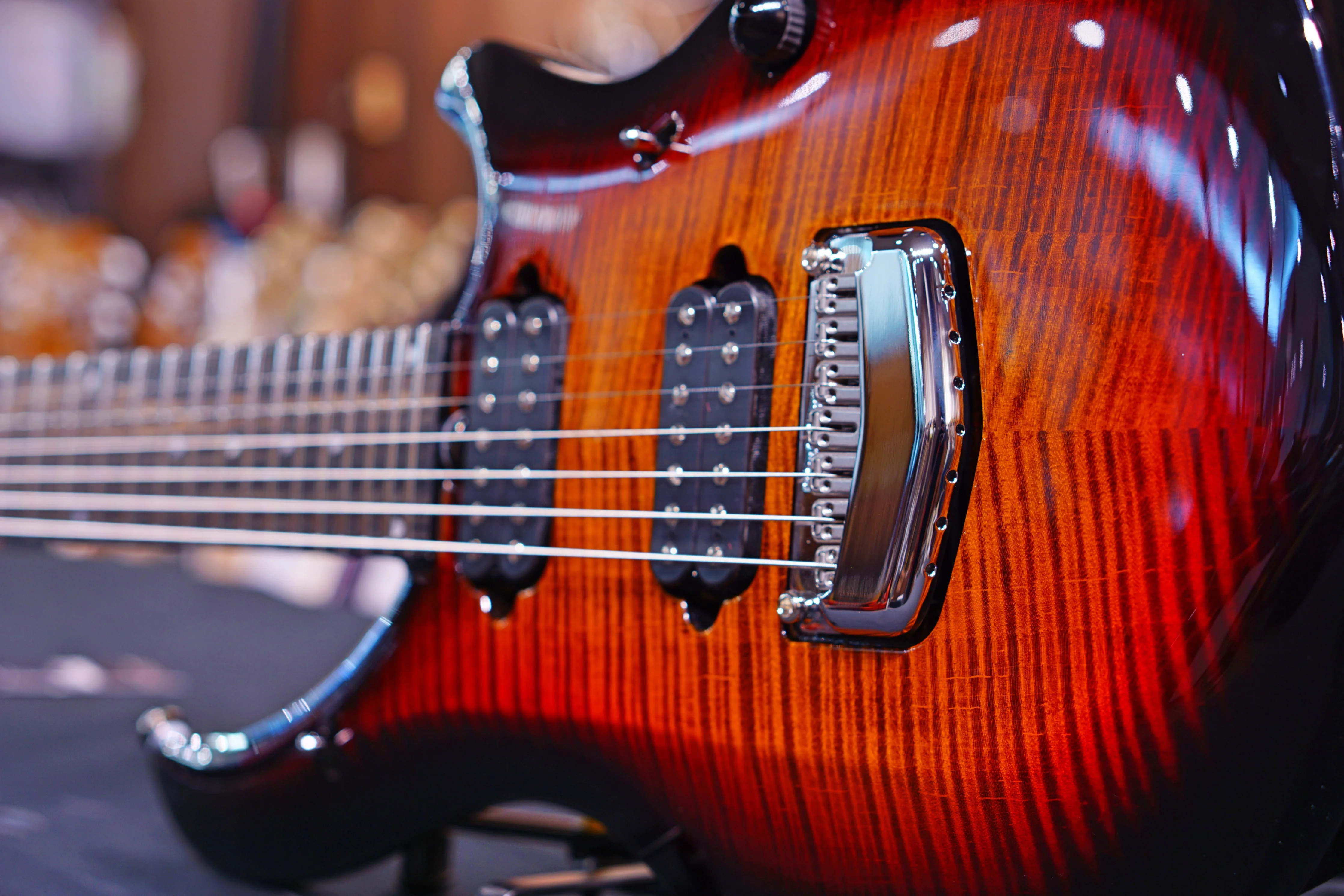 Ernie Ball Music Man John Petrucci Majesty 7-string - Tiger Eye M12111 - Image 4