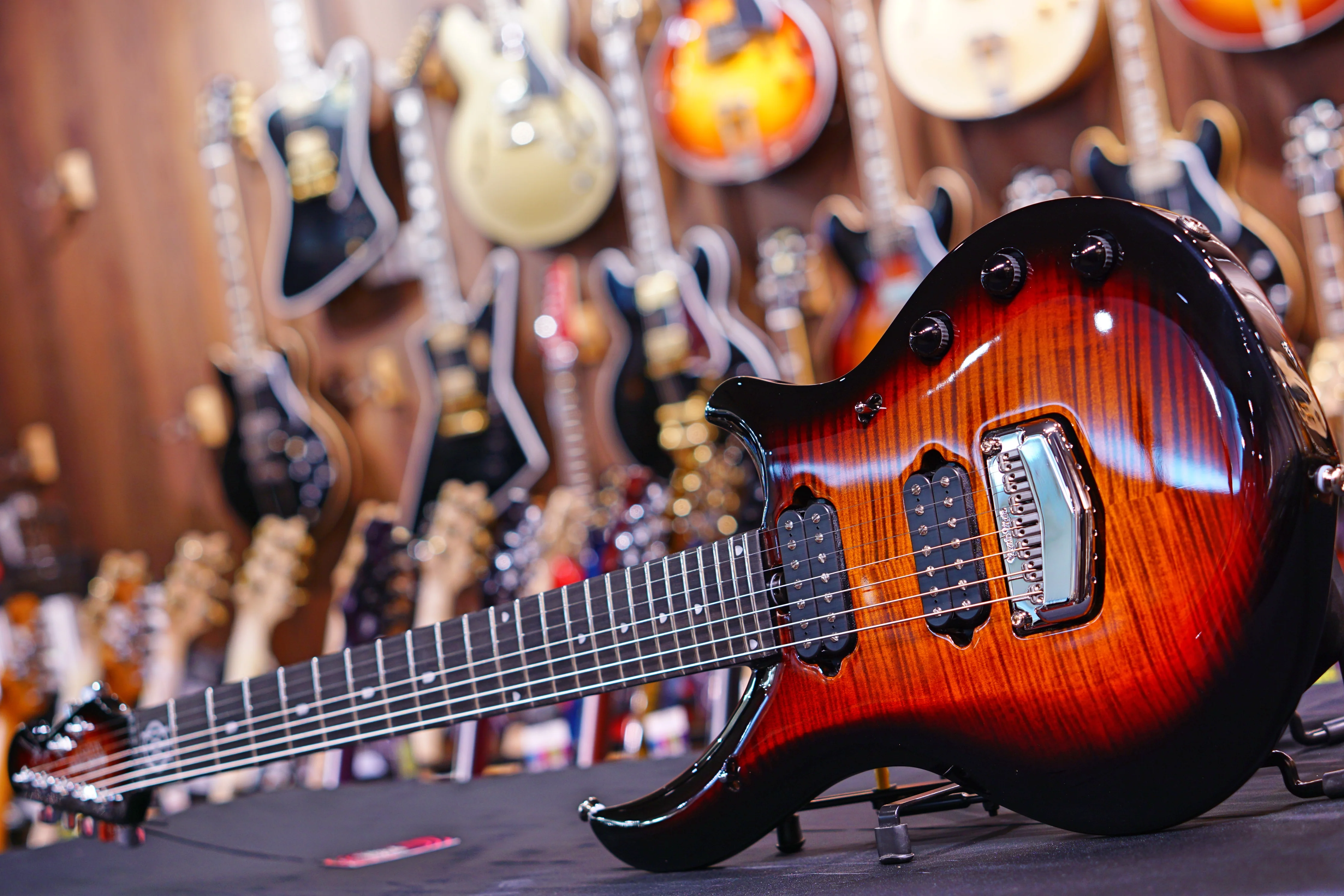 Ernie Ball Music Man John Petrucci Majesty 7 - Tiger Eye M12200 - Image 10