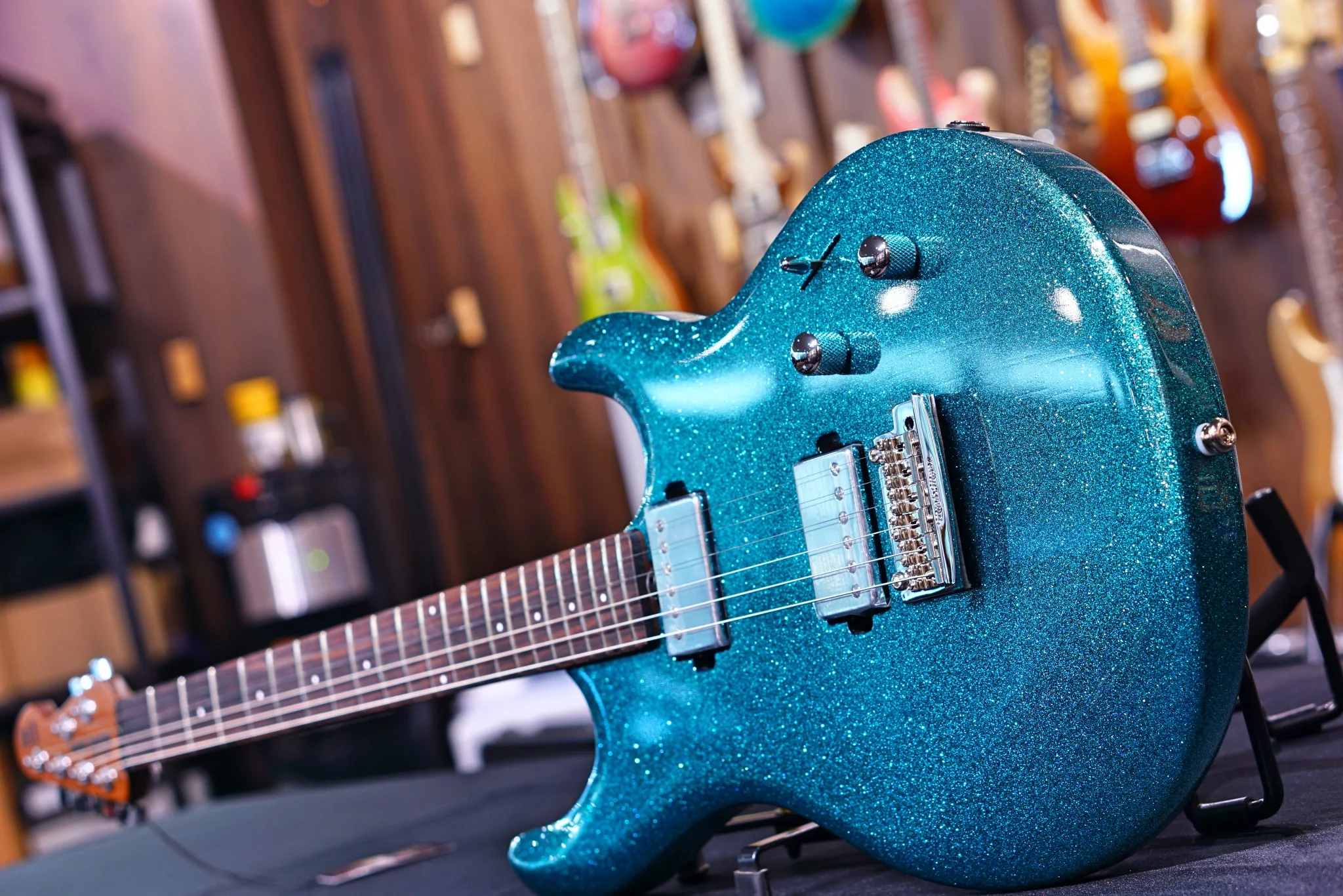 Ernie Ball Music Man Luke III HH - Ocean Sparkle G98406 - Image 3