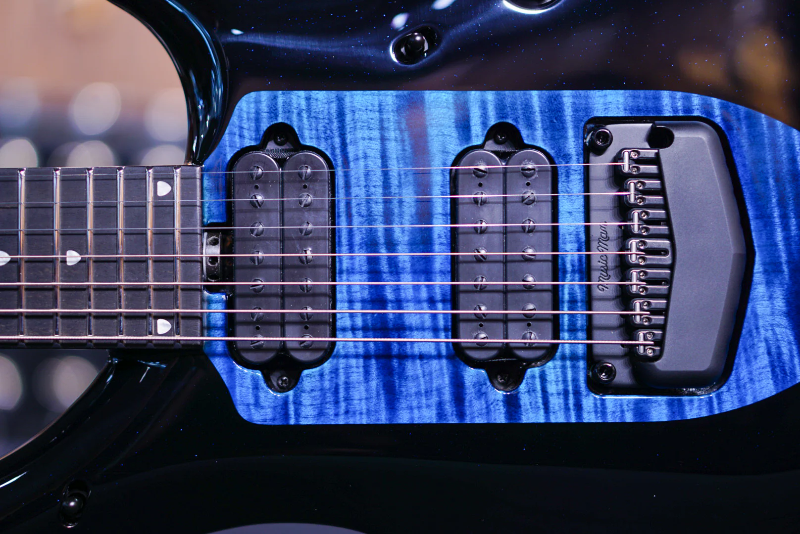 Ernieball Musicman Majesty 7 okelani blue M017077 - Image 10