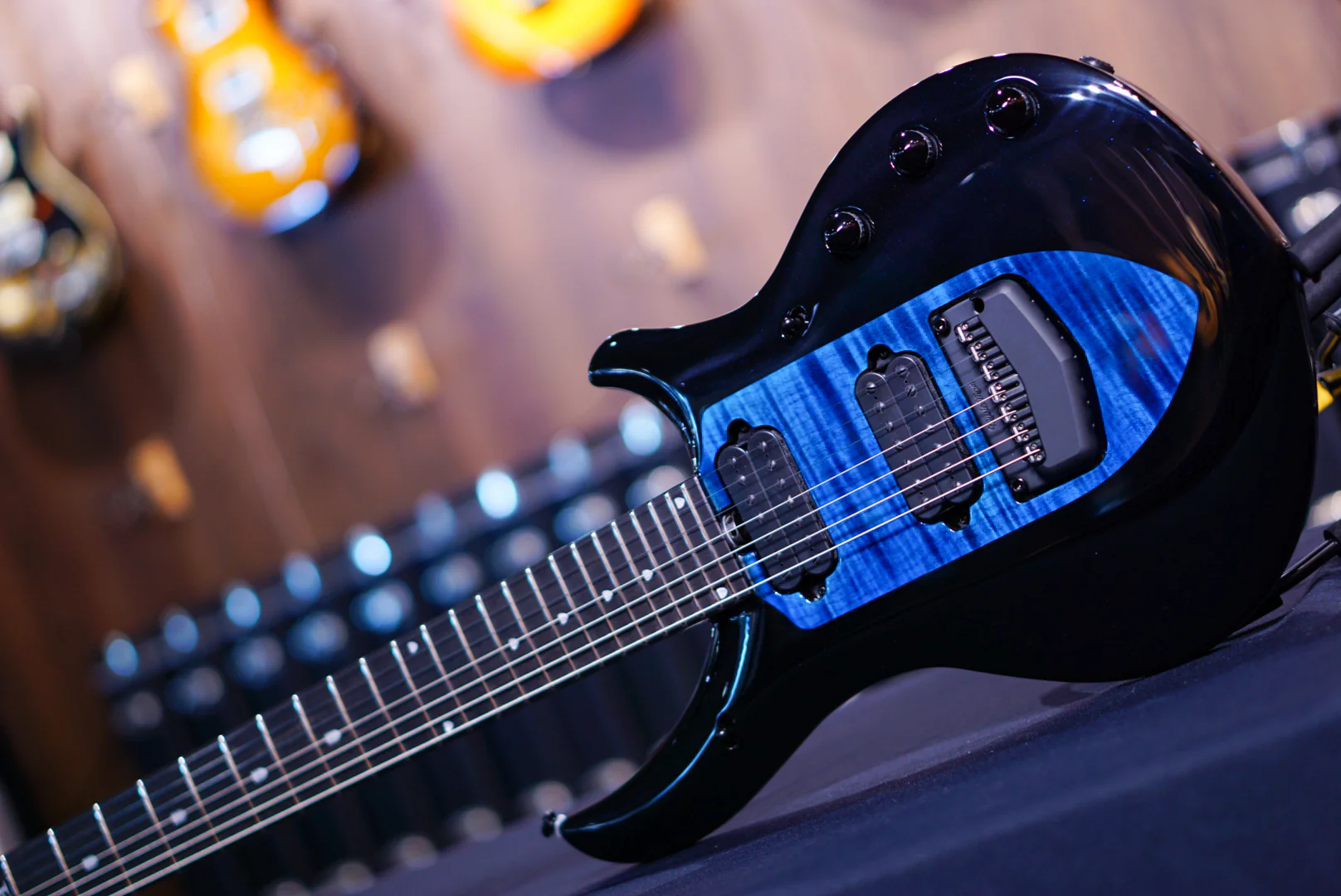Ernieball Musicman Majesty 7 okelani blue M017077 - Image 11