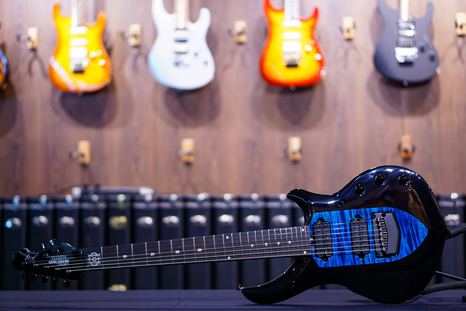 Ernieball Musicman Majesty 7 okelani blue M017077 - Image 12