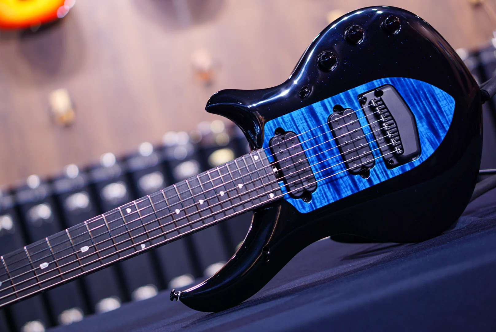 Ernieball Musicman Majesty 7 okelani blue M017077 - Image 5