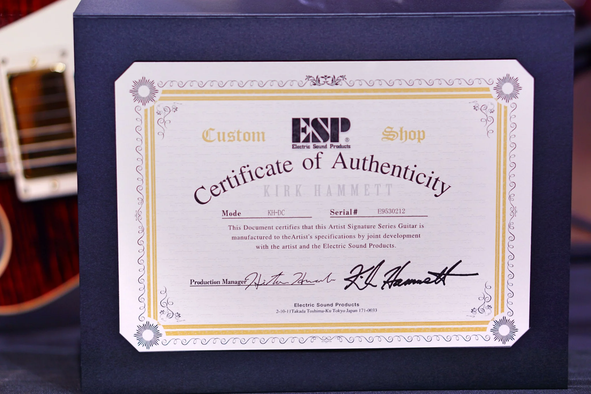 ESP Kirk Hammett DC see thru black Cherry E9530212 - Image 3