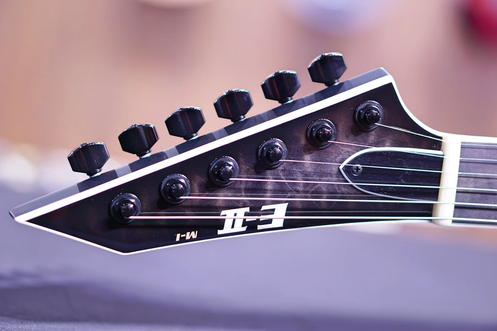 ESP E-II M-I THRU NT QM See thru black burst ES6920213 (paint bubble) - Image 3