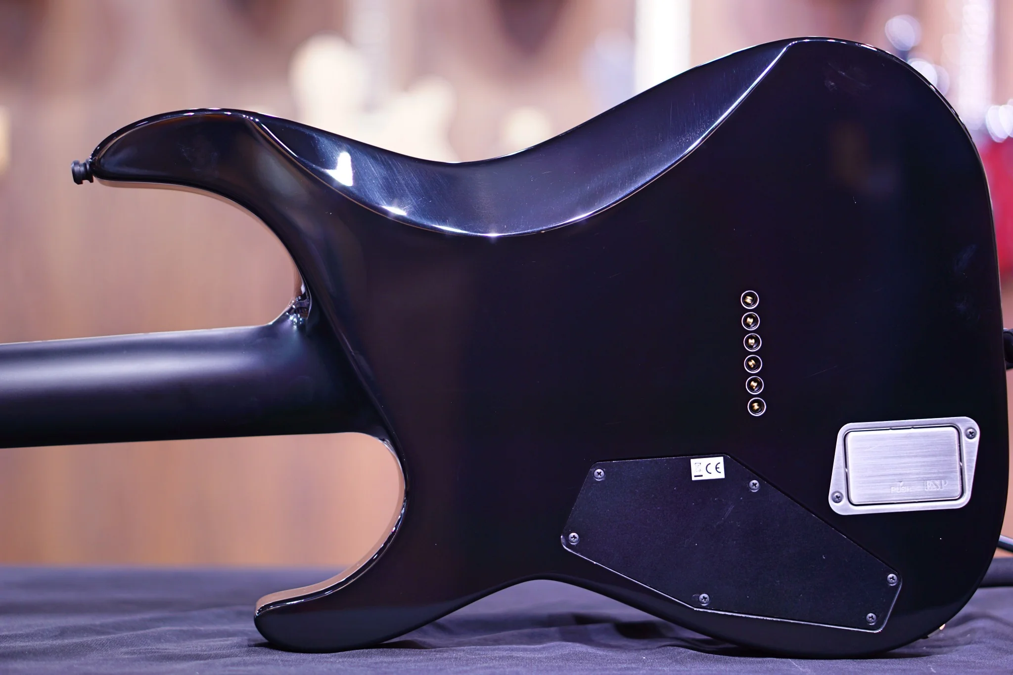 ESP E-II M-I THRU NT QM See thru black burst ES6920213 (paint bubble) - Image 7