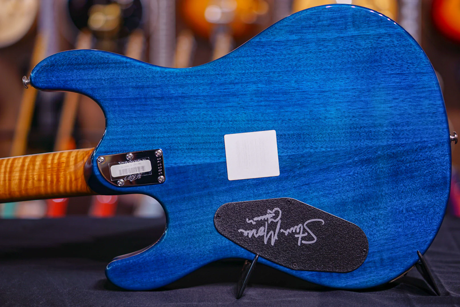 Ernie Ball Music Man Steve Morse Bfr Limited Namm17 Quilt Tahitian Blue - Image 7