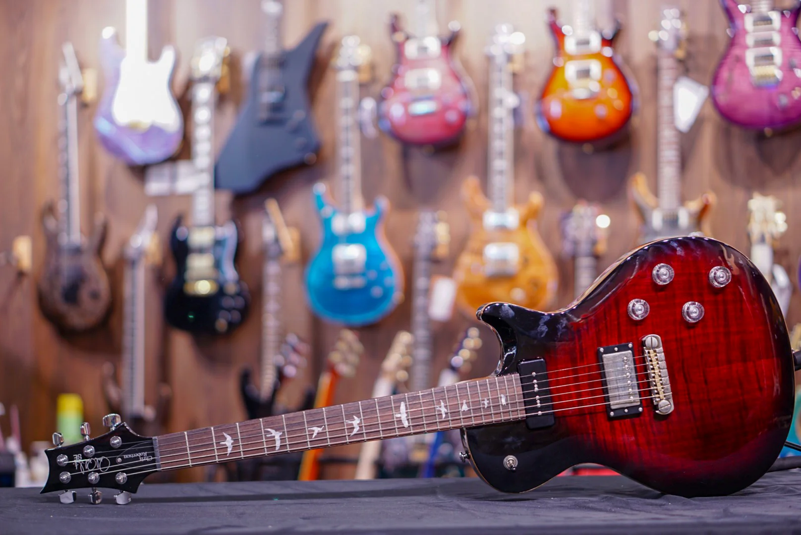 PRS SE Chris Robertson in Fire Red Burst - Image 7