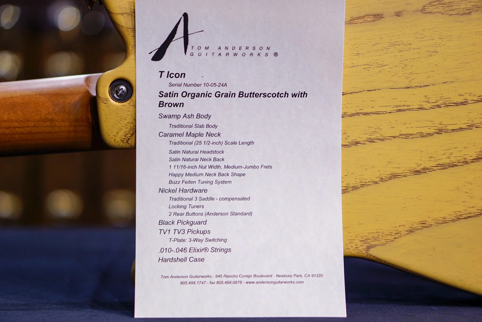 Tom Anderson T Icon Satin Organic Grain Butterscotch with Brown * 10-05-24A * - Image 10