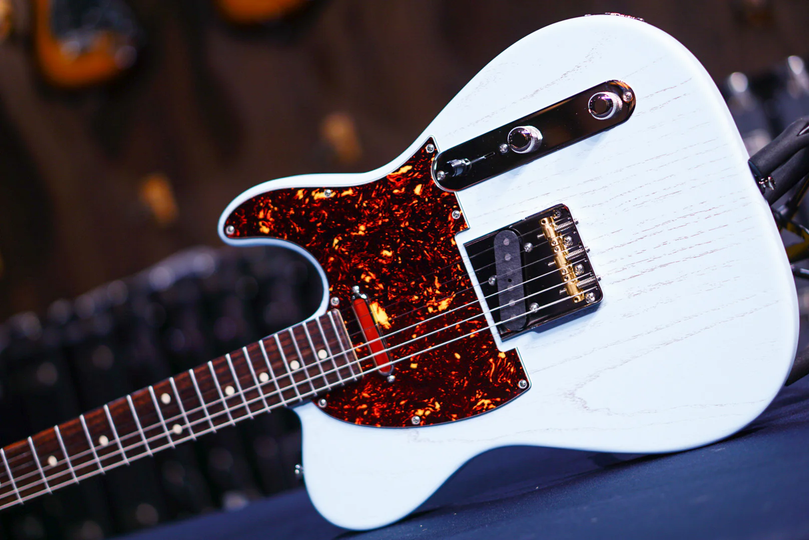 Tom Anderson T Icon Satin Organic Grain Sonic Blue With Brown 03-22-24A - Image 10