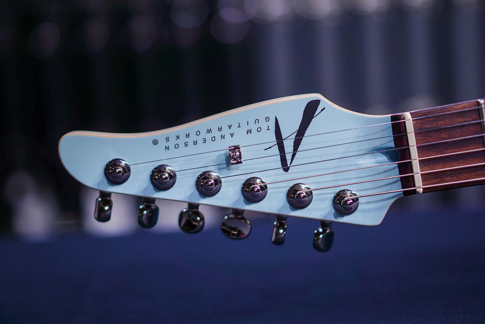 Tom Anderson T Icon Satin Organic Grain Sonic Blue With Brown 03-22-24A - Image 3