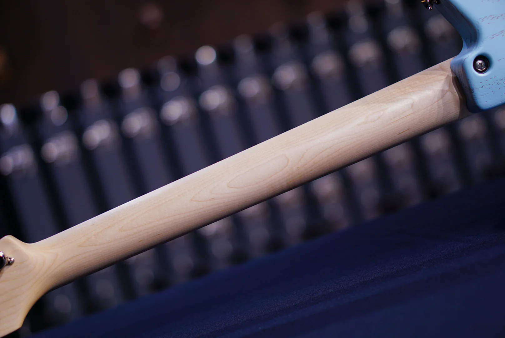 Tom Anderson T Icon Satin Organic Grain Sonic Blue With Brown 03-22-24A - Image 5