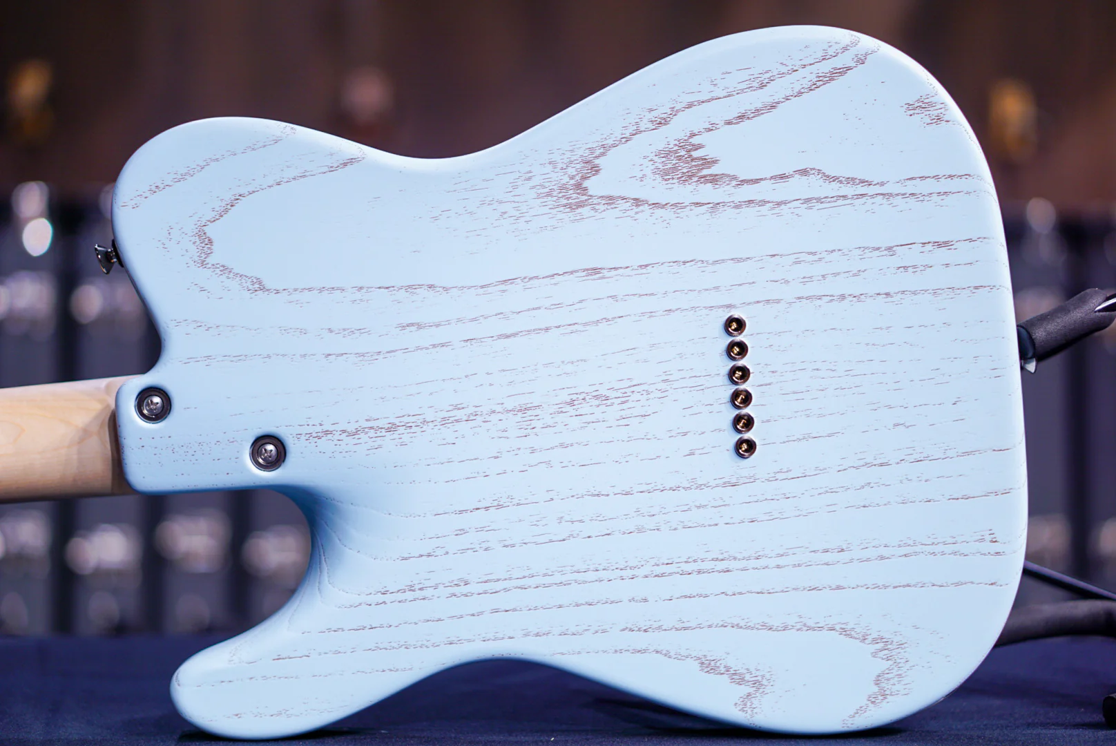 Tom Anderson T Icon Satin Organic Grain Sonic Blue With Brown 03-22-24A - Image 7