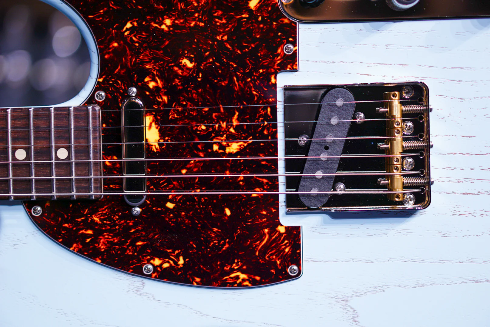 Tom Anderson T Icon Satin Organic Grain Sonic Blue With Brown 03-22-24A - Image 9